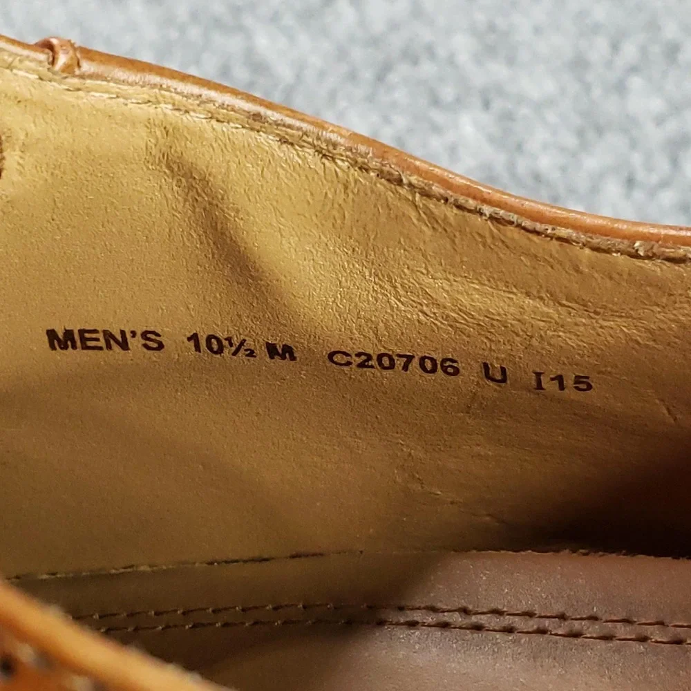Cole Haan Grand.OS Shoes Mens Size 10.5 Brown‎ Leather Wingtip Dress Oxford